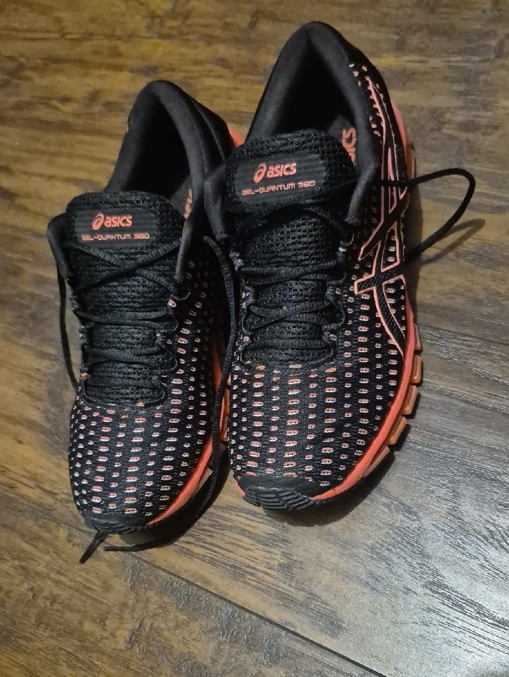 Asics Black & Coral Gel-Quantum 360 Running Shoes